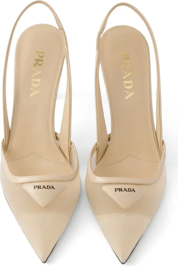 75mm Mesh Slingback Pumps - Image 4