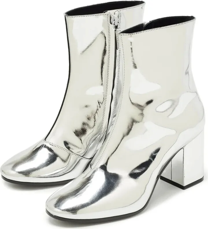75mm Metallic Ankle Boots - Image 2