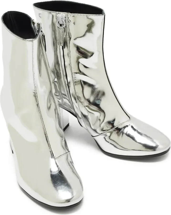 75mm Metallic Ankle Boots - Image 5