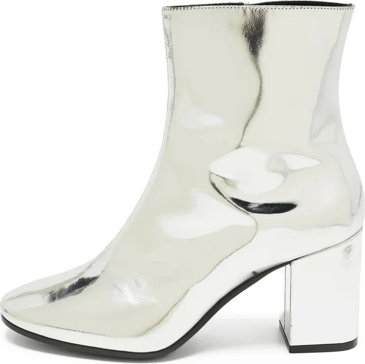 75mm Metallic Ankle Boots