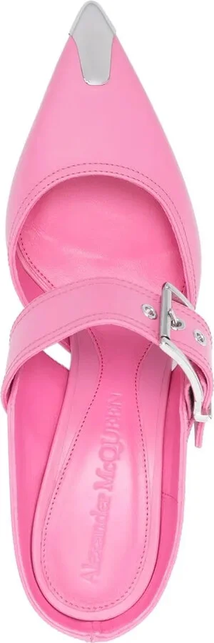 75mm Metallic Toe-Cap Detail Mules - Image 4