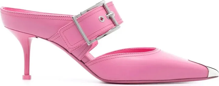 75mm Metallic Toe-Cap Detail Mules