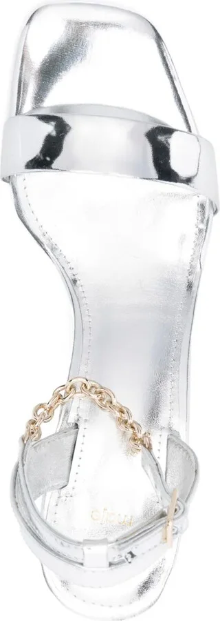 75mm Mirror-Effect Leather Sandals - Image 4