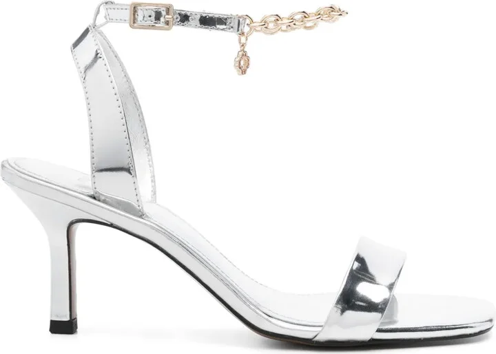 75mm Mirror-Effect Leather Sandals