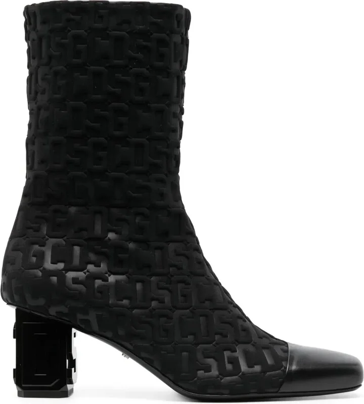 75mm Monogram-Pattern Ankle Boots