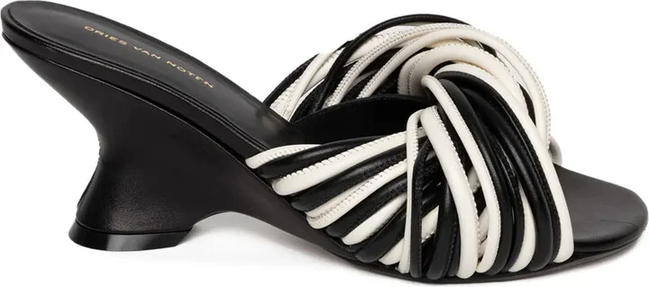 75mm Open-Toe Leather Sandals