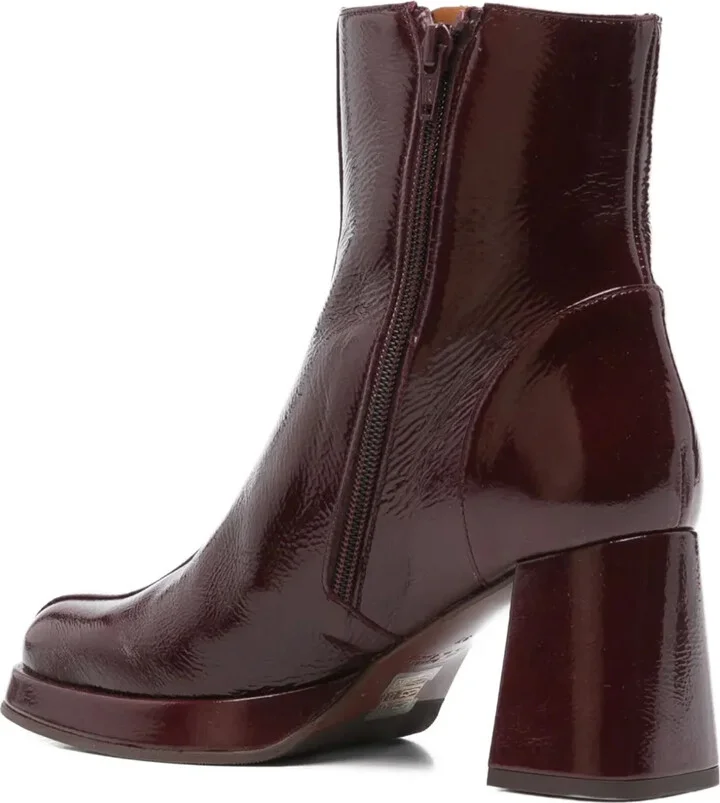 75mm Patent-Leather Block-Heel Boots - Image 3