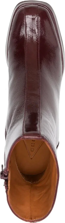 75mm Patent-Leather Block-Heel Boots - Image 4