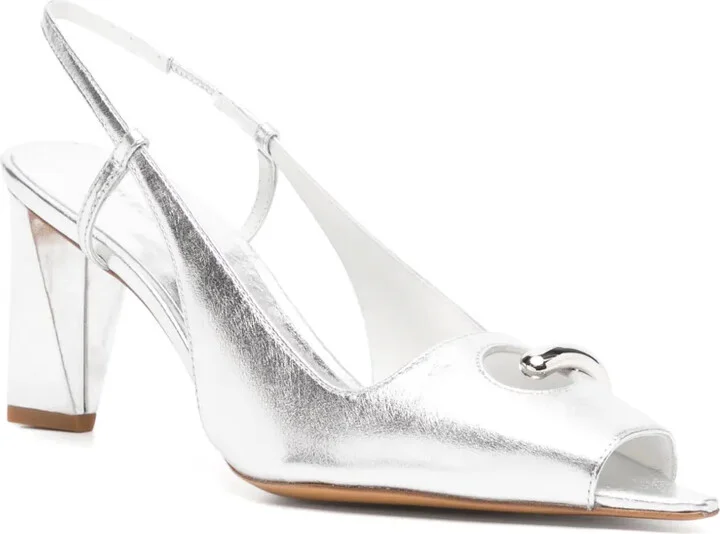 75mm Pierced Peep-Toe Pumps - Image 2