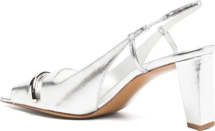 75mm Pierced Peep-Toe Pumps - Image 3