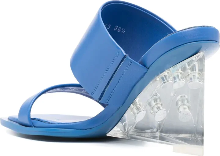 75mm Platform Leather Sandals - Image 3