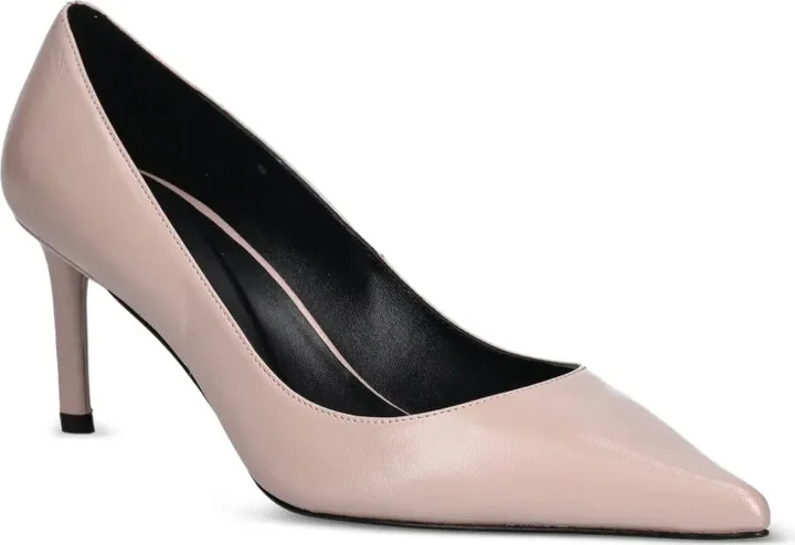 75mm Pointed-Toe Leather Heeled Pumps - Image 2