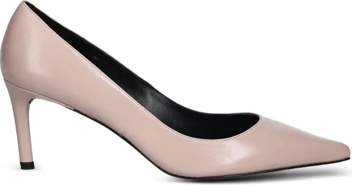 75mm Pointed-Toe Leather Heeled Pumps
