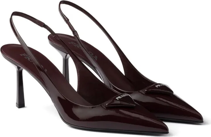 75mm Pointed Toe Slingback Pumps - Image 2