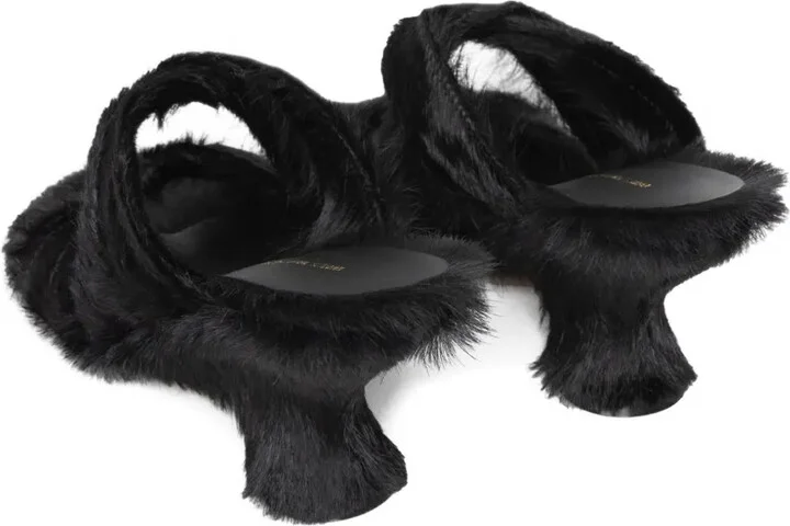 75mm Pony-Hair Sculpted-Heel Sandals - Image 4