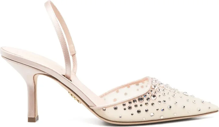 75mm Rhinestone-Embellished Slingback Pumps