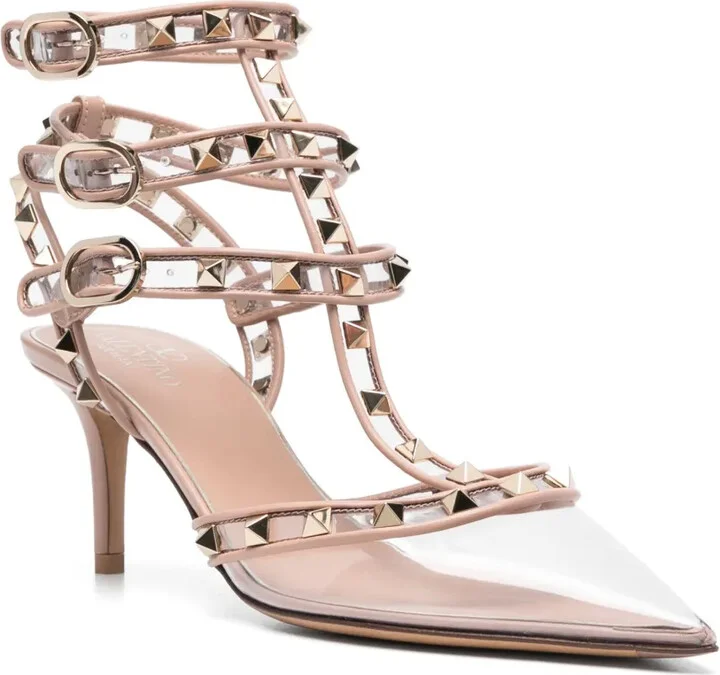 75mm Rockstud transparent-toe pumps - Image 2