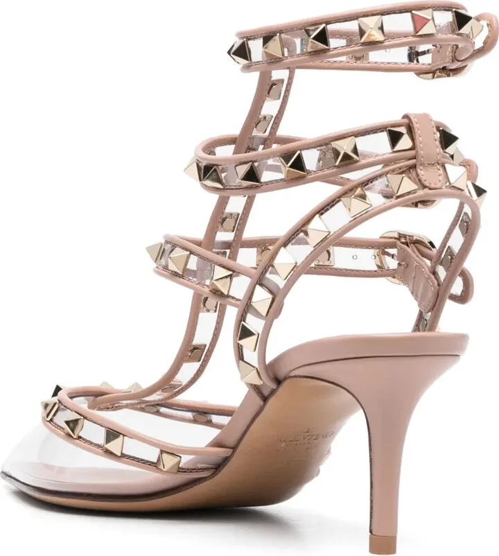 75mm Rockstud transparent-toe pumps - Image 3