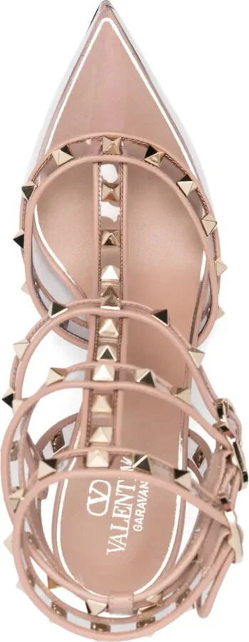 75mm Rockstud transparent-toe pumps - Image 4