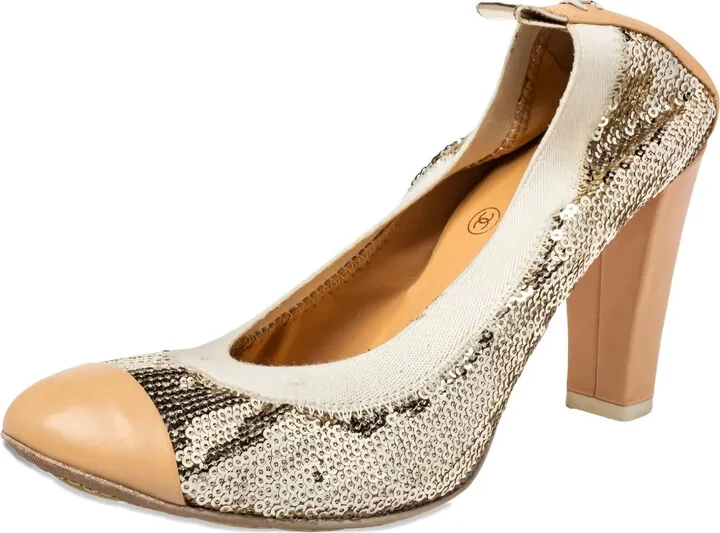 75mm Sequin-Embellished Pumps