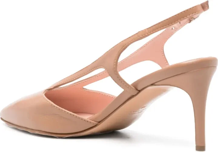 75mm Slingback Leather Pumps - Image 3