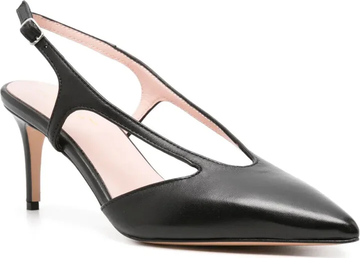 75mm Slingback Leather Pumps - Image 2