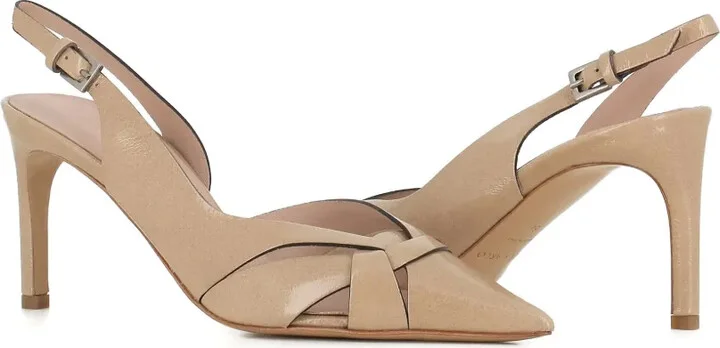 75mm Slingback Leather Pumps - Image 2