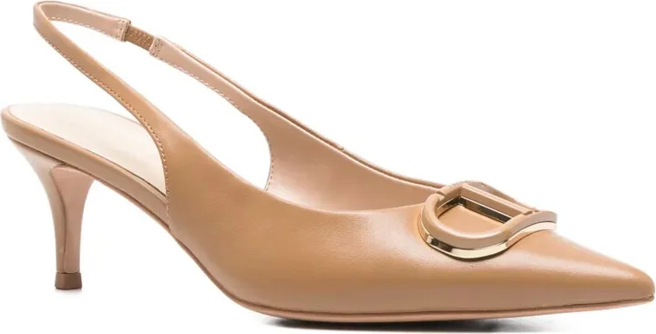 75mm Slingback Leather Pumps - Image 2