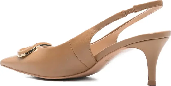 75mm Slingback Leather Pumps - Image 3