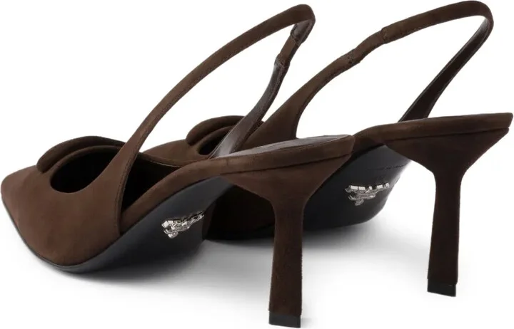 75mm Slingback Triangle-Logo Pumps - Image 3