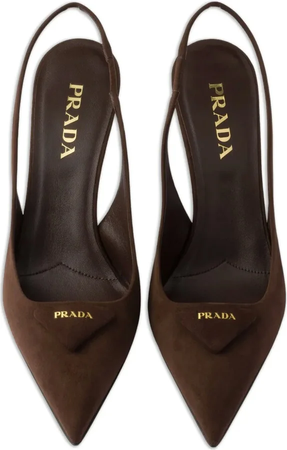 75mm Slingback Triangle-Logo Pumps - Image 4