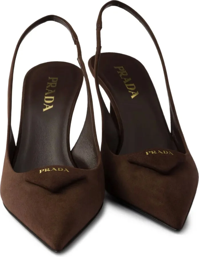 75mm Slingback Triangle-Logo Pumps - Image 5