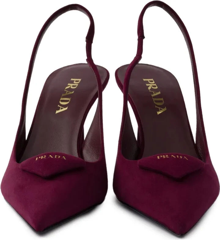 75mm Slingback Triangle-Logo Pumps - Image 3