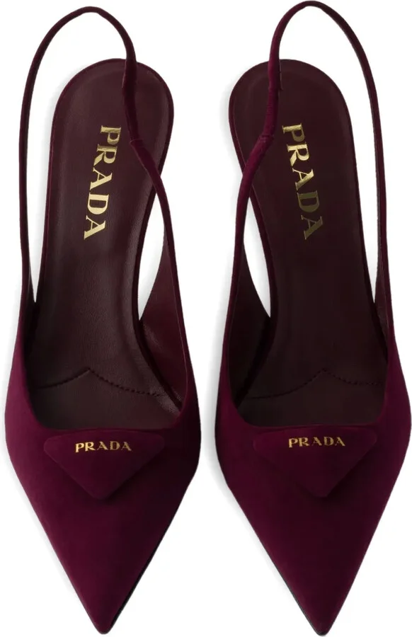 75mm Slingback Triangle-Logo Pumps - Image 4