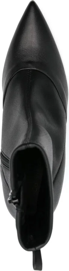 75mm Sock-Style Ankle Leather Boots - Image 4