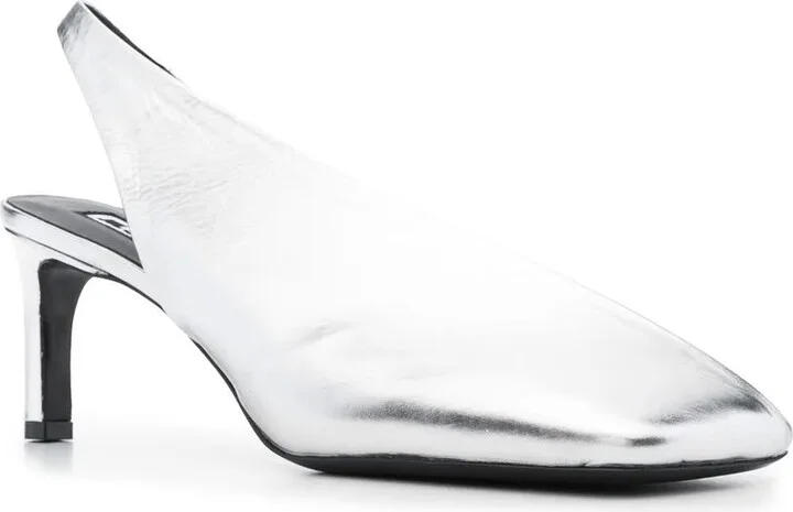 75mm Square-Toe Leather Pumps - Image 2