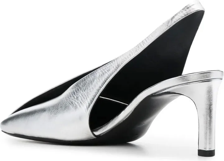 75mm Square-Toe Leather Pumps - Image 3