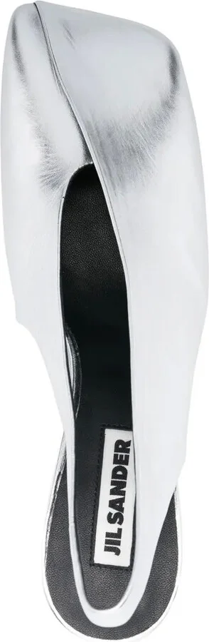75mm Square-Toe Leather Pumps - Image 4