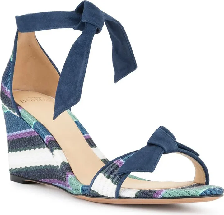 75mm Striped Wedge Sandals - Image 2
