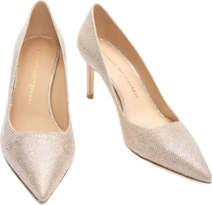 75mm Stuart Power 75 glitter pointed-toe pumps - Image 3