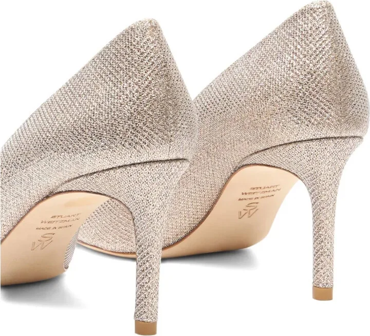 75mm Stuart Power 75 glitter pointed-toe pumps - Image 5