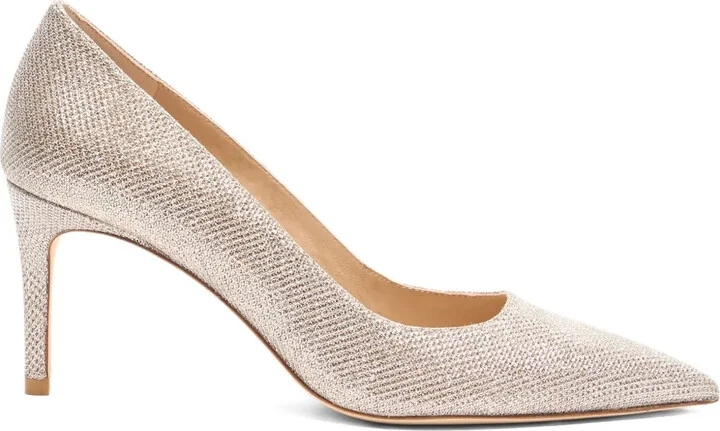 75mm Stuart Power 75 glitter pointed-toe pumps