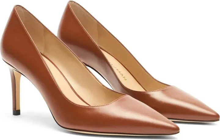 75mm Stuart Power 75 pointed-toe leather pumps - Image 2