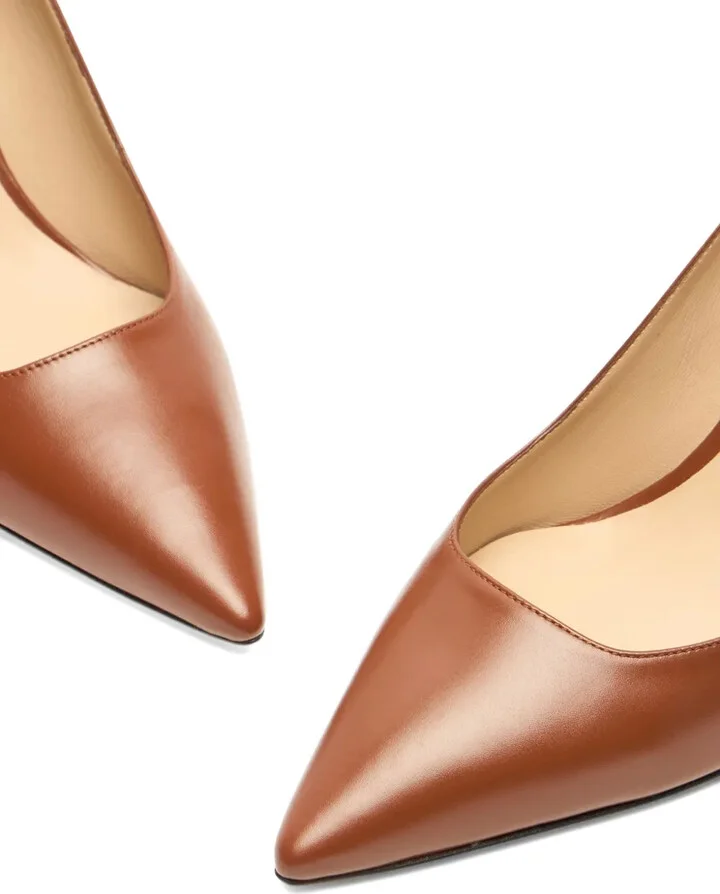 75mm Stuart Power 75 pointed-toe leather pumps - Image 5