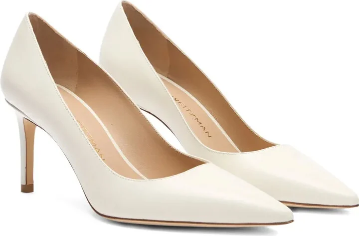 75mm Stuart Power pointed-toe leather pumps - Image 2