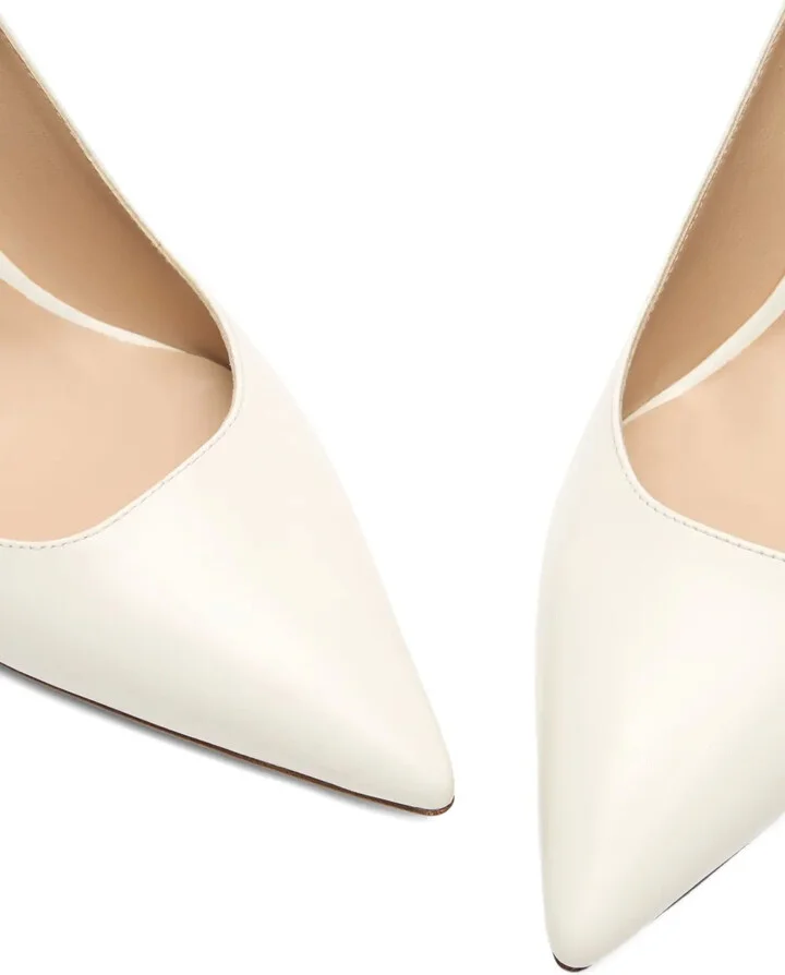 75mm Stuart Power pointed-toe leather pumps - Image 3
