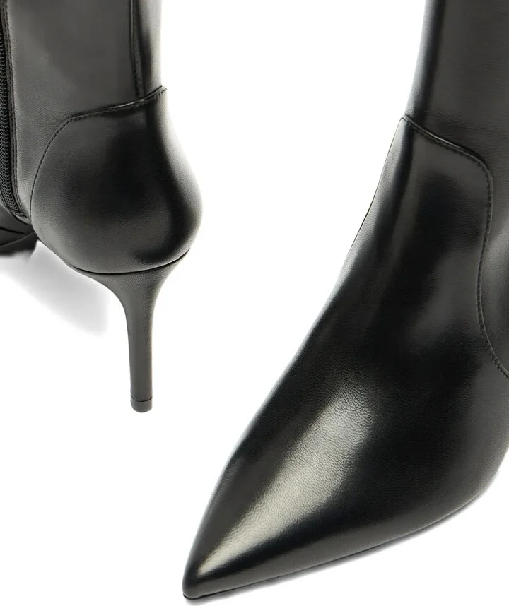 75mm Stuart Power zip-detail pointed-toe boots - Image 4