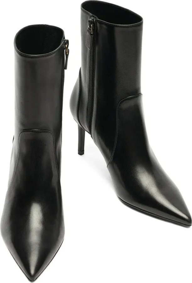 75mm Stuart Power zip-detail pointed-toe boots - Image 5