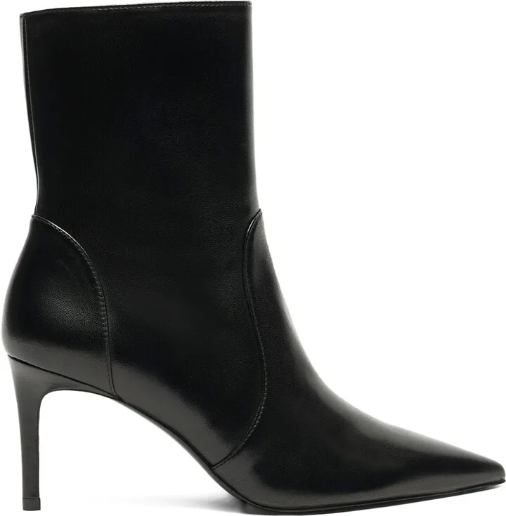 75mm Stuart Power zip-detail pointed-toe boots