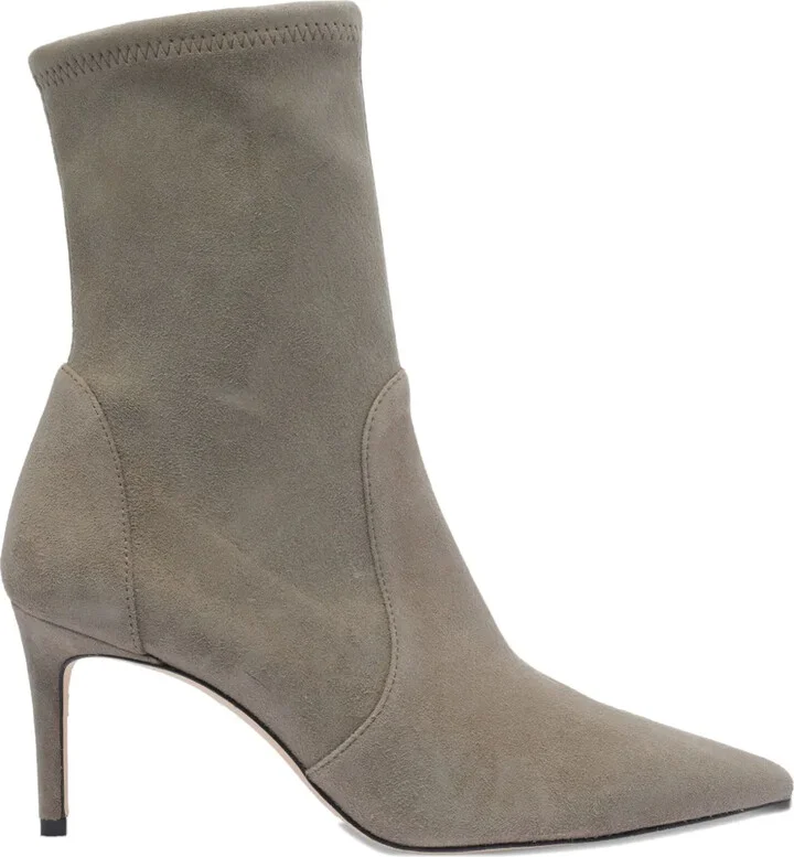 75mm Suede Heeled Boots